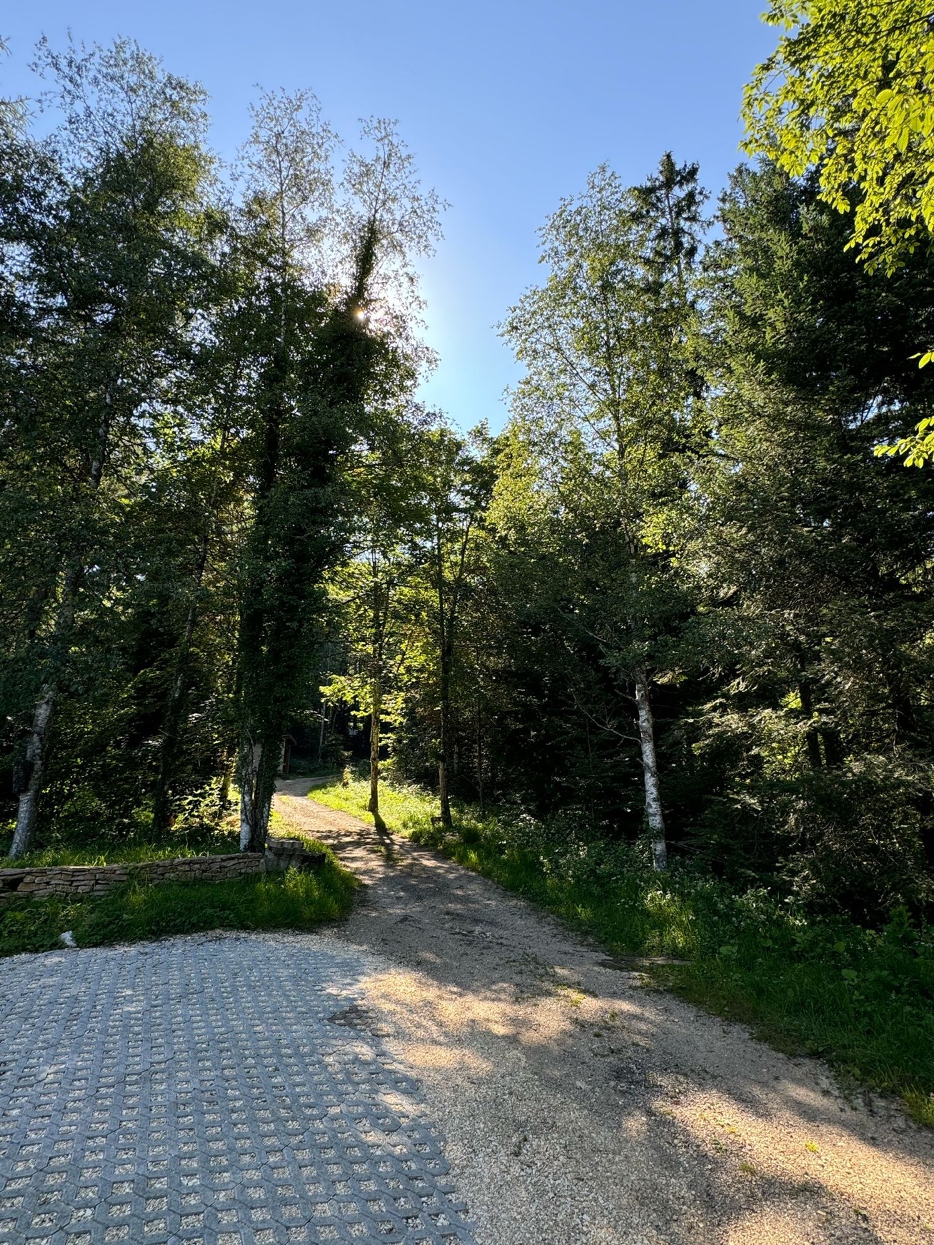 Parking et accès du chalet