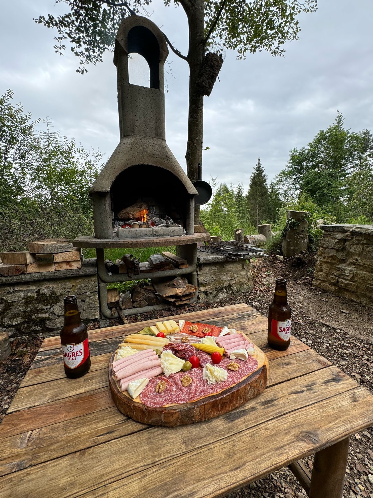 Apéro avec gril à bois
